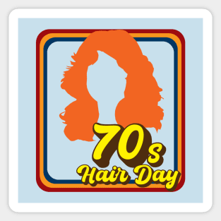 70s Hair Day (Redhead) Sticker